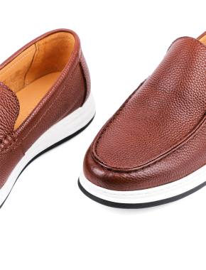 Мужские туфли Miguel Miratez кожаные коричневые - фото 5 - Miraton