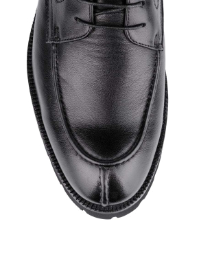 Мужские черные кожаные ботинки - фото 5 - Miraton