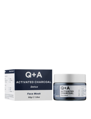 Маска для лица "детокс" с активированным углем Q+A Activated Charcoal Face Mask 50g - фото 1 - Miraton