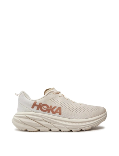 Женские кроссовки Hoka Rincon 3 тканевые бежевые фото 1