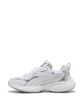 Женские кроссовки PUMA Morphic Astro Escape Sneakers из искусственной кожи серебряного цвета - фото 1 - Miraton