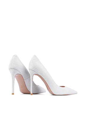 Жіночі туфлі човники MiaMay срібного кольору - фото 4 - Miraton