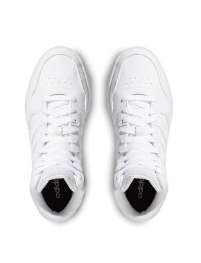 Жіночі кеди білі шкіряні Adidas HOOPS 3.0 MID - фото 5 - Miraton