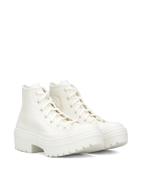 Жіночі кеди Converse CHUCK TAYLOR ALL STAR LUGGED HEEL шкіряні білі - фото 2 - Miraton