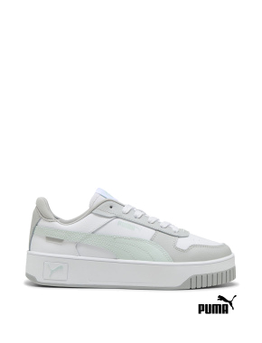 Женские кеды PUMA Carina Street Sneakers Women из искусственной кожи белые - фото 1 - Miraton