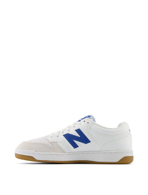 Мужские кеды New Balance 480 кожаные белые - фото 1 - Miraton