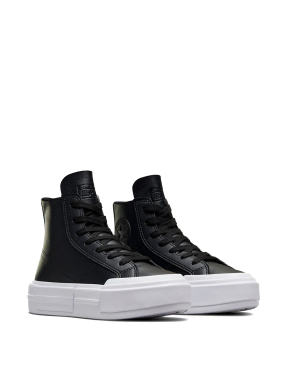 Женские ботинки Converse Chuck Taylor All Stars кожаные черные - фото 2 - Miraton