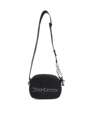 Женская сумка camera bag Juicy Couture из экокожи черная с логотипом - фото 2 - Miraton