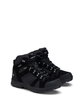 Мужские ботинки спортивные черные кожаные - фото 3 - Miraton
