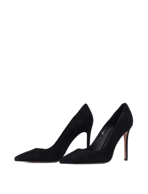 Жіночі туфлі MiaMay чорні велюрові - фото 3 - Miraton