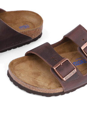 Чоловічі шльопанці BIRKENSTOCK шкіряні бежеві - фото 5 - Miraton