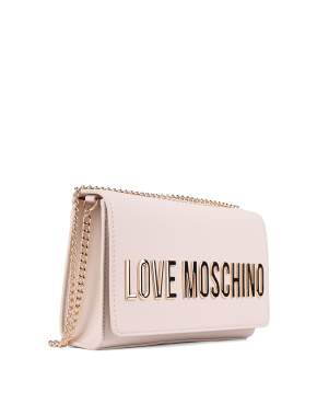 Жіноча сумка крос-боді Love Moschino з екошкіри молочна - фото 3 - Miraton