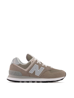 Женские кроссовки New Balance WL574EVG замшевые серые - фото 1 - Miraton