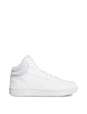 Жіночі кеди білі шкіряні Adidas HOOPS 3.0 MID - фото 1 - Miraton