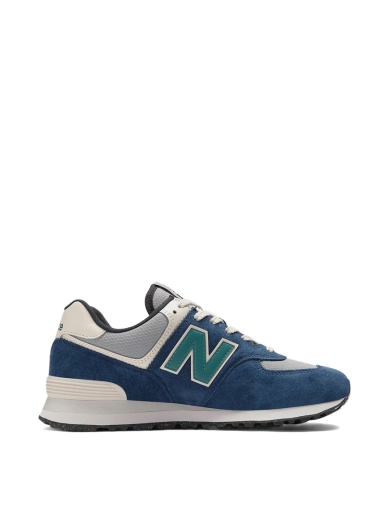 Мужские кроссовки New Balance 574 замшевые синие фото 1