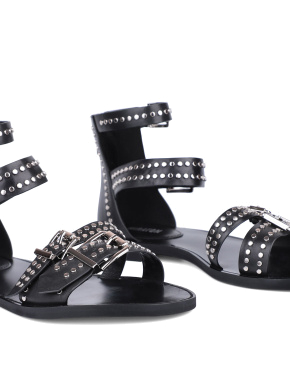 Жіночі сандалі шкіряні чорні - фото 5 - Miraton
