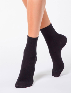 Жіночі високі шкарпетки Conte Elegant бамбукові чорні - фото 1 - Miraton