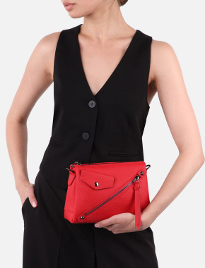 Жіноча сумка крос-боді MIRATON шкіряна червона - фото 1 - Miraton
