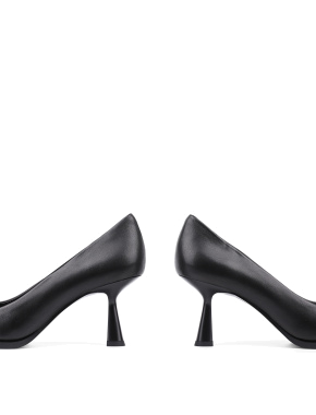 Жіночі туфлі-човники MIRATON шкіряні чорні - фото 2 - Miraton
