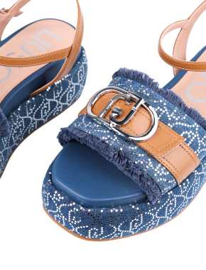 Жіночі сандалі LIU JO зі штучної шкіри сині - фото 5 - Miraton