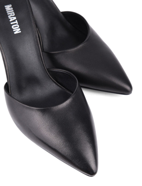 Женские туфли MIRATON кожаные черные - фото 5 - Miraton