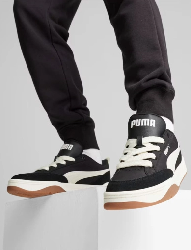 Чоловічі кеди PUMA Park Lifestyle Street Sneakers шкіряні чорні фото 1