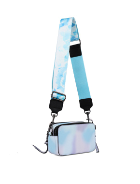 Сумка MIRATON Camera Bag з екошкіри різнокольорова з декорованим ременем - фото 2 - Miraton