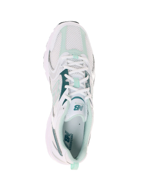 Женские кроссовки New Balance MR530RB белые из искусственной кожи - фото 4 - Miraton