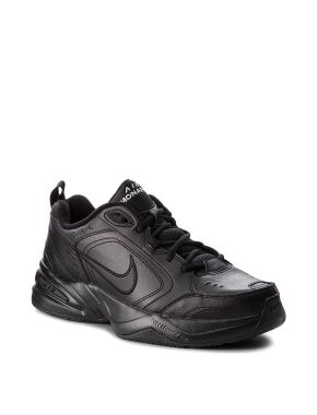 Мужские кроссовки Nike Air Monarch IV черные кожаные - фото 2 - Miraton