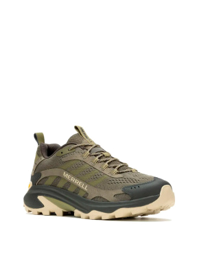 Мужские кроссовки Merrell 1Trl Moab Mesa Luxe кожаные зеленые - фото 3 - Miraton