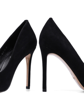 Жіночі туфлі з гострим носком чорні шкіряні - фото 2 - Miraton