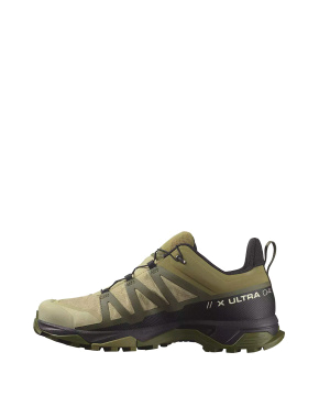 Мужские кроссовки Salomon X ULTRA 4 GTX из искусственной кожи зеленые - фото 2 - Miraton