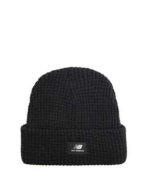 Шапка New Balance Waffle Knit Cuffed Beanie чёрная - фото  - Miraton