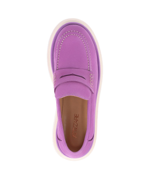 Жіночі туфлі лофери велюрові фіолетові - фото 4 - Miraton
