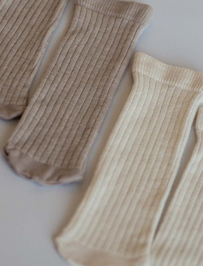 Набор женских высоких носков Legs SOCKS WOOL MERINO бежевые, 2 пары - фото  - Miraton