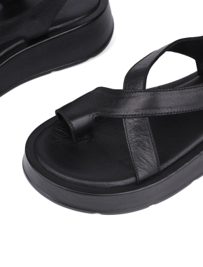 Женские сандалии Attizzare кожаные черные - фото 4 - Miraton