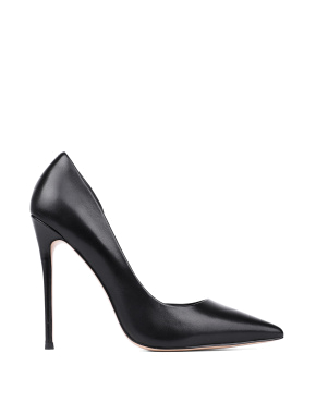 Жіночі туфлі-човники дорсей MiaMay шкіряні чорні - фото 1 - Miraton