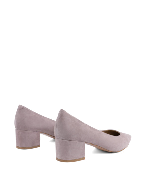 Жіночі туфлі велюрові фіолетові з гострим носком - фото 3 - Miraton