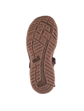 Мужские сандалии Jack Wolfskin Lakewood Cruise кожаные коричневые - фото 6 - Miraton
