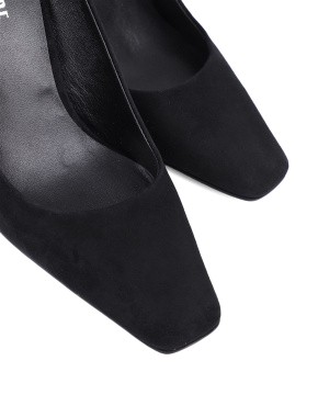 Жіночі туфлі човники Attizzare велюрові чорні - фото 5 - Miraton