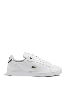 Мужские кеды Lacoste CARNABY белые кожаные - фото  - Miraton