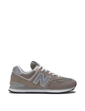 Чоловічі кросівки New Balance 574 замшеві сірі - фото 2 - Miraton