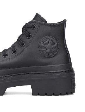 Женские кеды Converse CHUCK TAYLOR ALL STAR LUGGED HEEL кожаные черные - фото 5 - Miraton