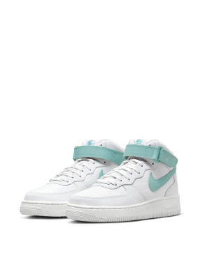 Жіночі кеди Nike Air Force 1'07 Mid білі шкіряні - фото 2 - Miraton