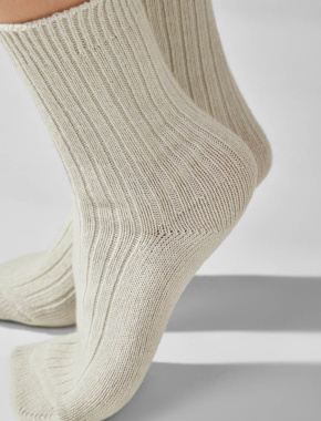 Жіночі високі шкарпетки Legs SOCKS CASHEMERE MERINO бежеві - фото 2 - Miraton