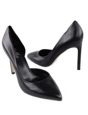 Жіночі туфлі шкіряні чорні з гострим носком - фото 5 - Miraton