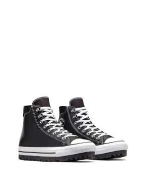 Жіночі кеди чорні шкіряні Converse Chuck Taylor All Star - фото 1 - Miraton