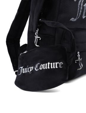 Жіночий рюкзак Juicy Couture тканинний чорний - фото 5 - Miraton