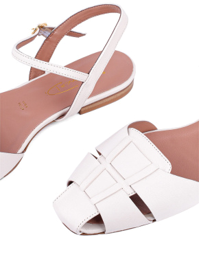 Жіночі сандалі BIANCA DI шкіряні молочного кольору - фото 5 - Miraton