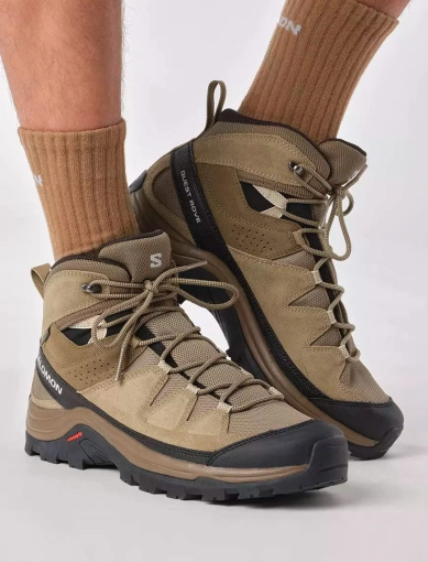 Мужские ботинки Salomon Quest Rove GTX из искусственной кожи коричневые с подкладкой из искусственно фото 1